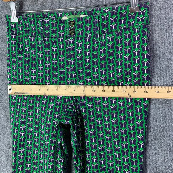 Anthropologie The Essential Slim Trousers‎ Green Butterfly Ankle Women’s Size 4 - Picture 7 of 11